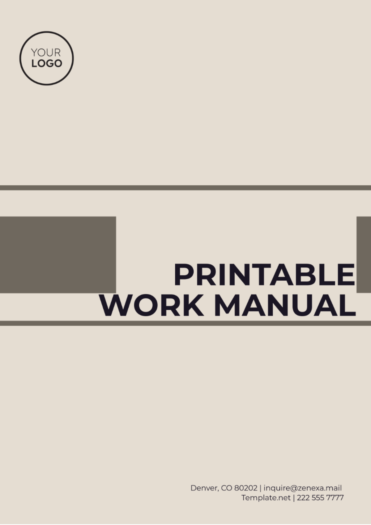 Printable Work Manual Template - Edit Online & Download