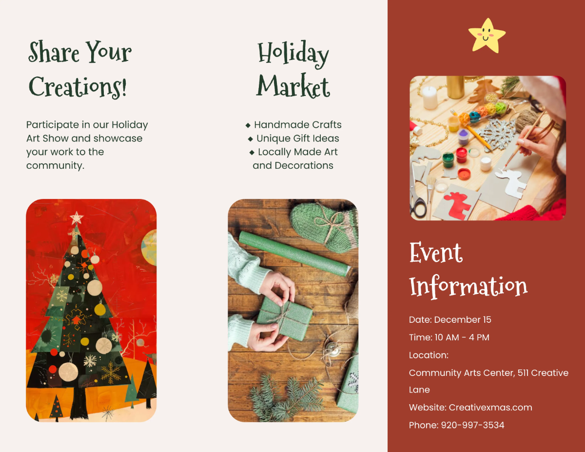 Free Creative Christmas Brochure Template to Edit Online