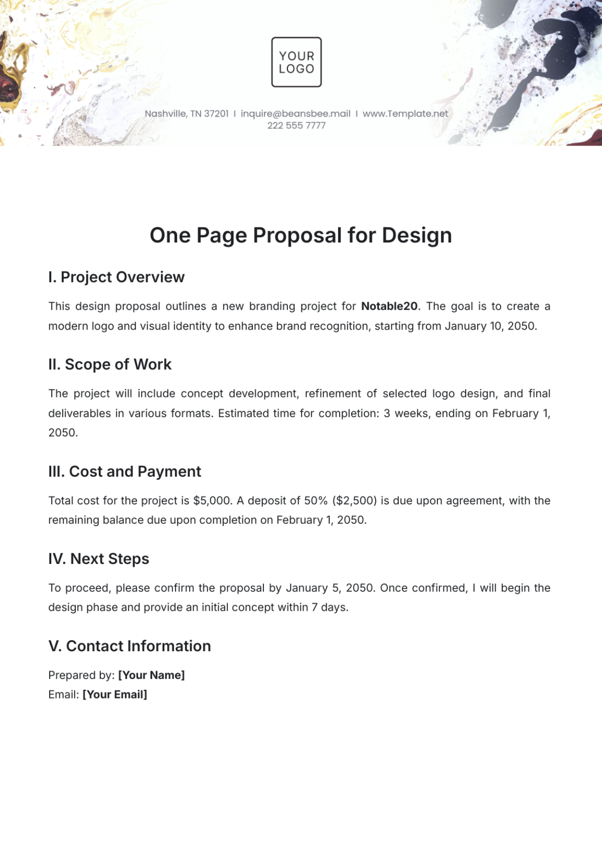 Free One Page Templates To Customize Online Free One Page Templates To Customize Online
