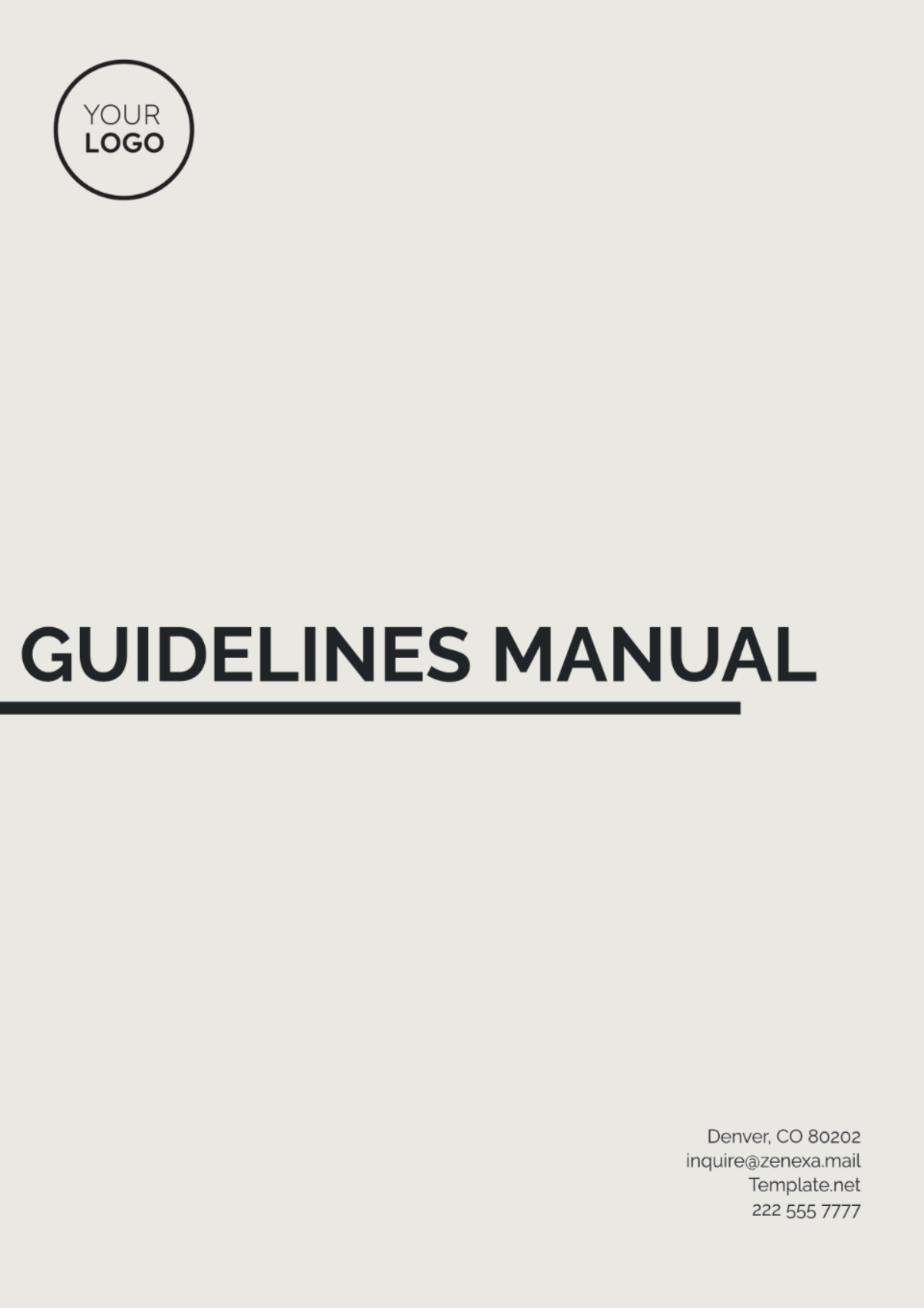 Guidelines Manual Template - Edit Online & Download