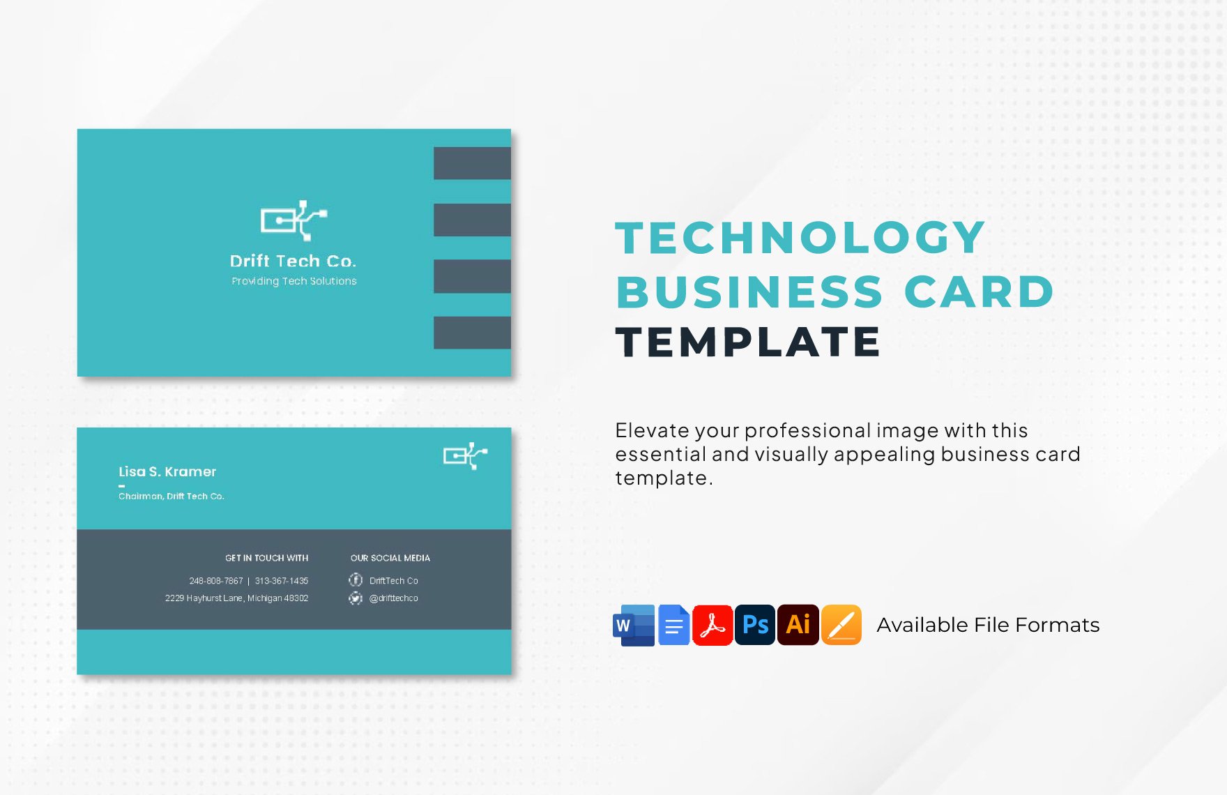 Technology Business Card Template