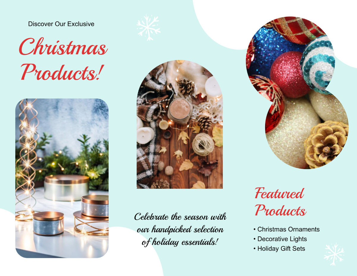 Christmas Product Brochure Template - Edit Online & Download