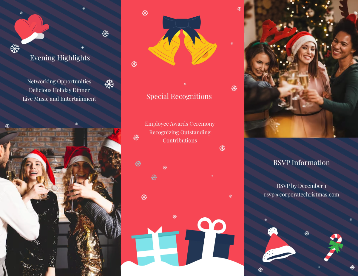 Free Corporate Christmas Brochure Template to Edit Online