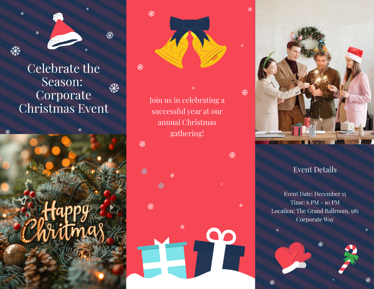 Corporate Christmas Brochure Template - Edit Online & Download