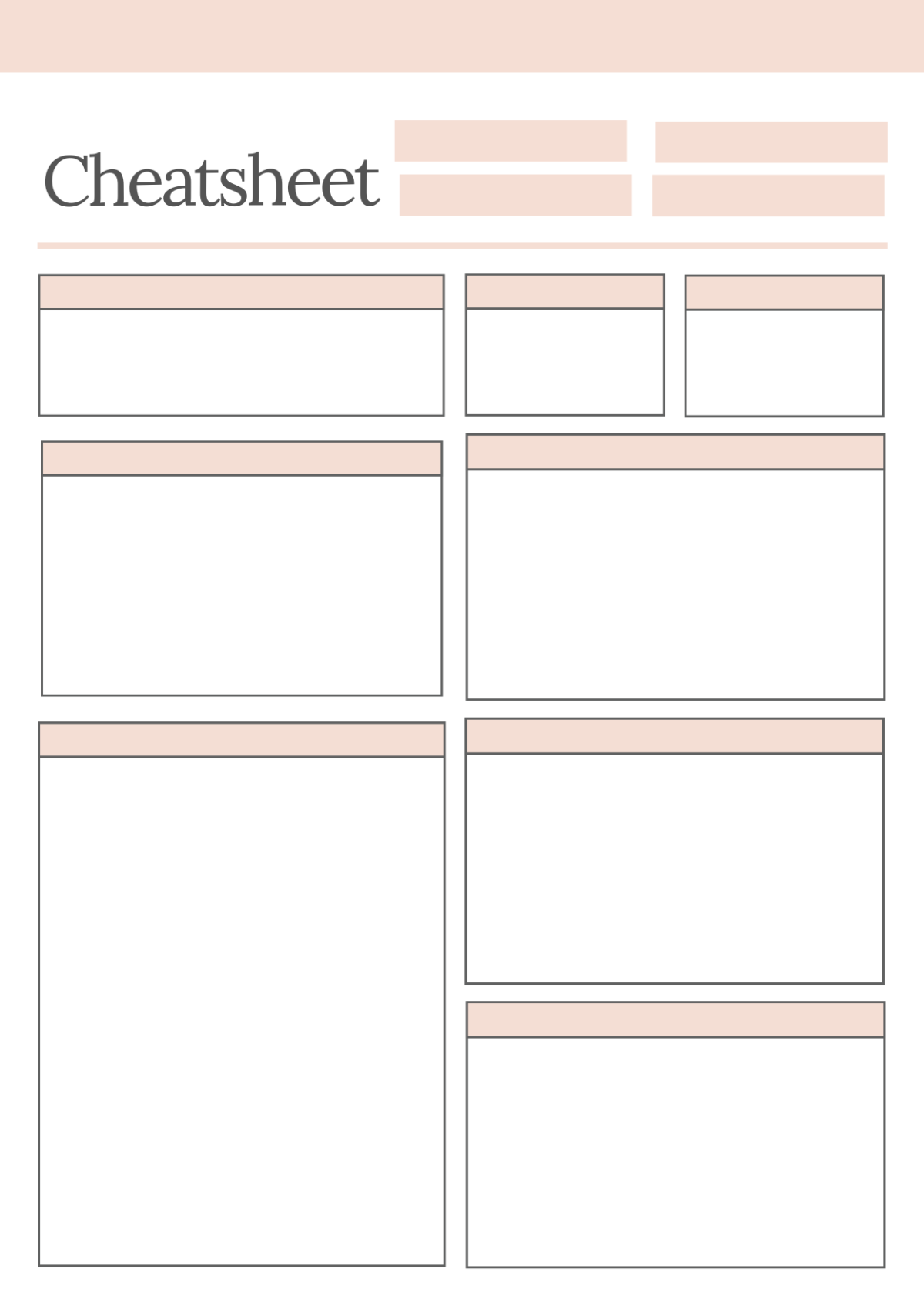 Blank Cheatsheet