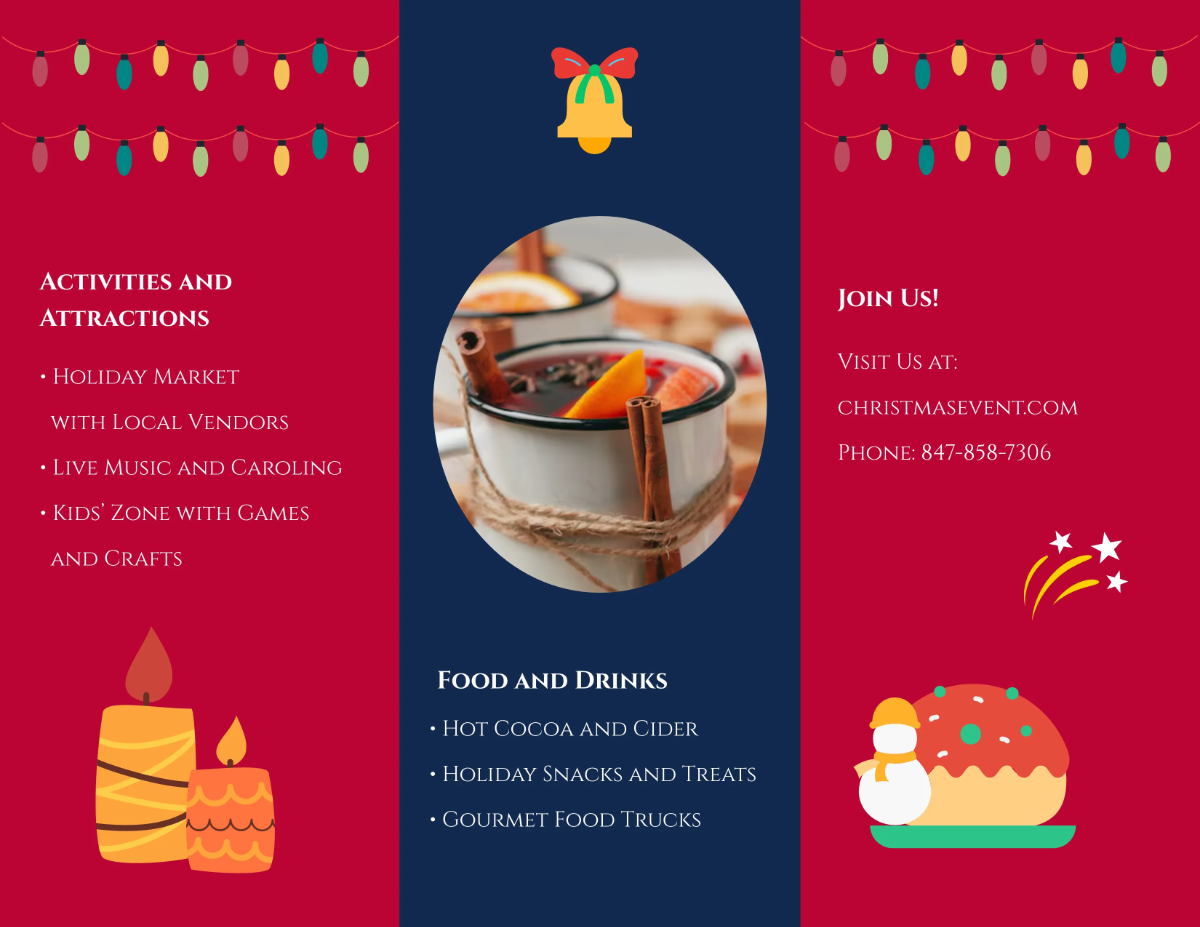 Free Christmas Event Brochure Template to Edit Online