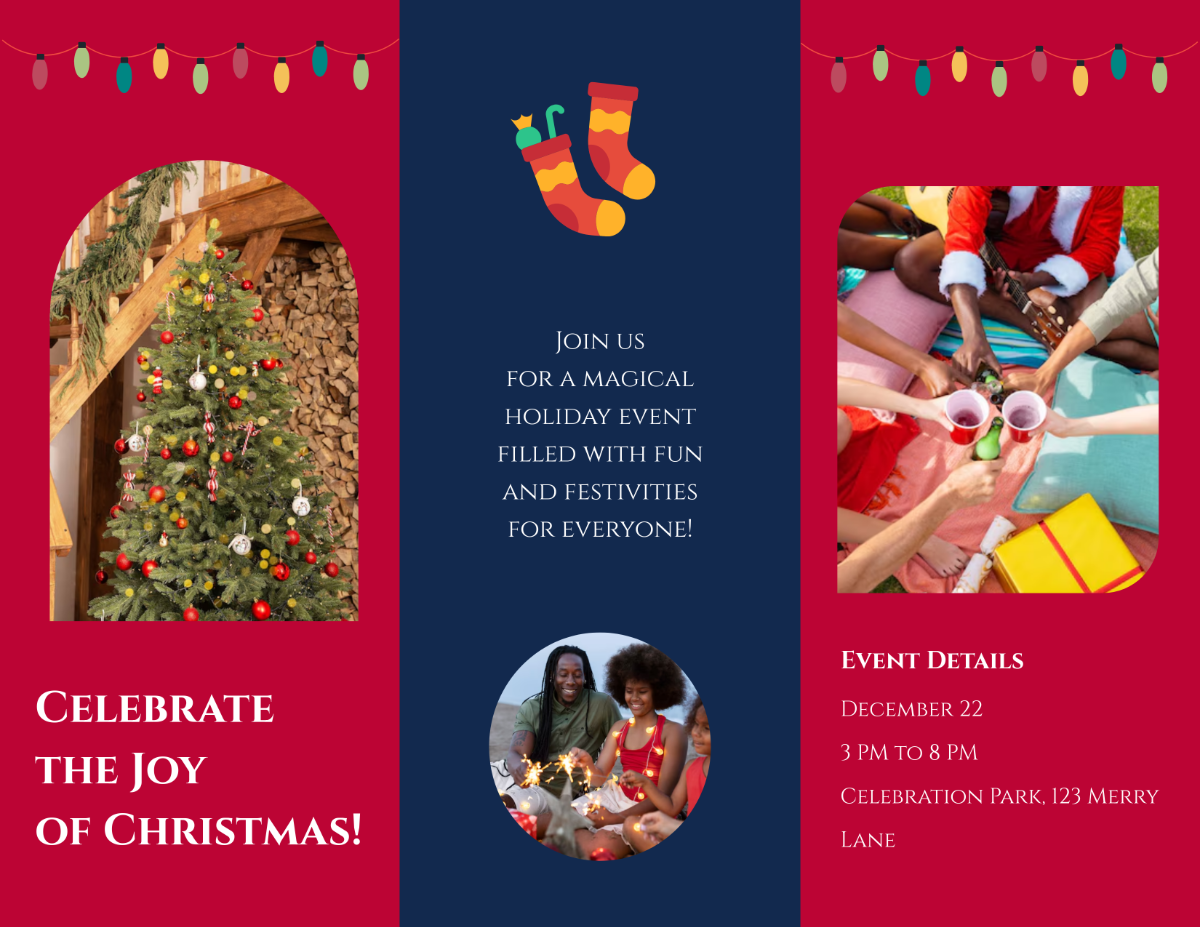 Christmas Event Brochure Template - Edit Online & Download