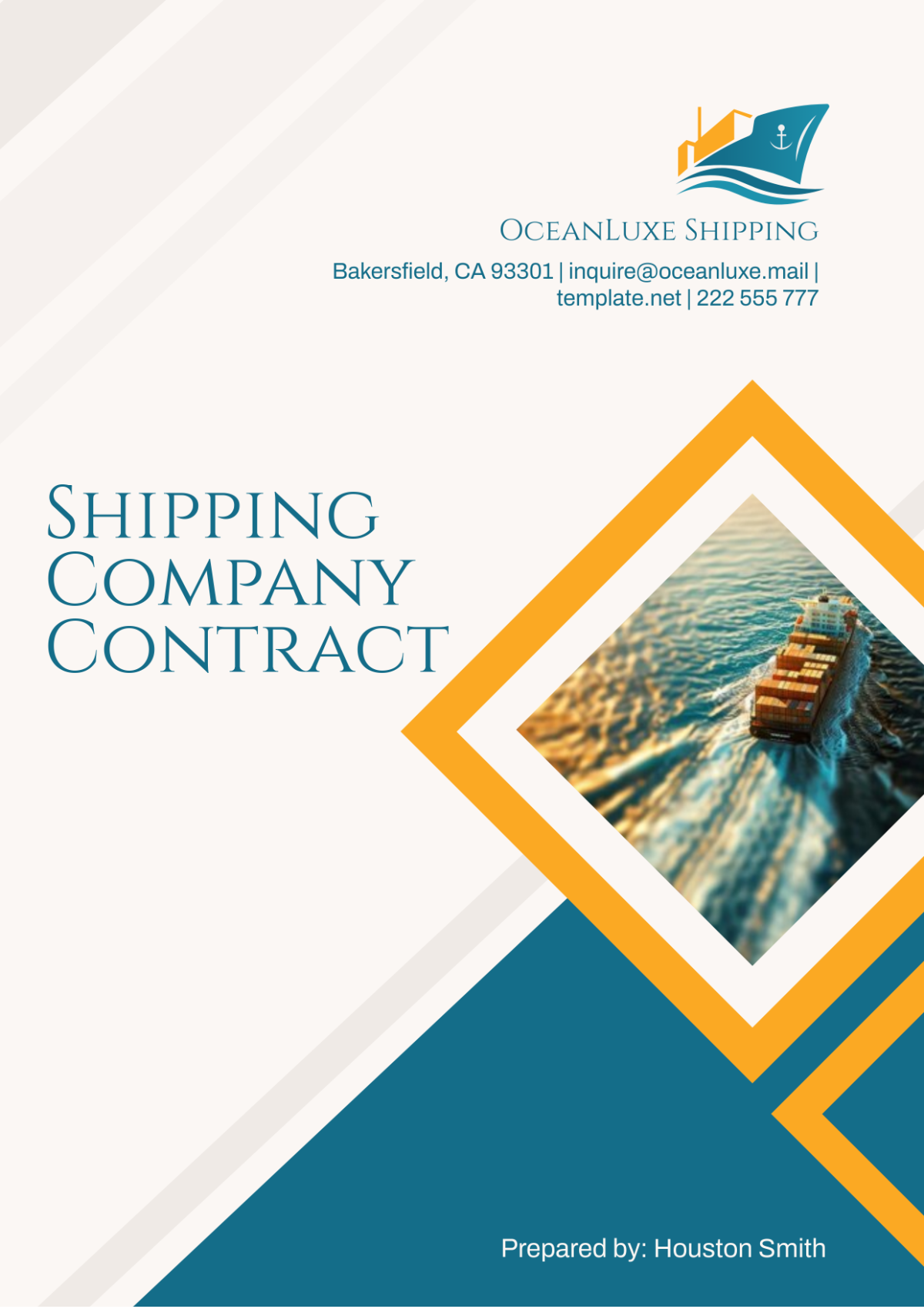 Shipping Company Contract Template - Edit Online & Download