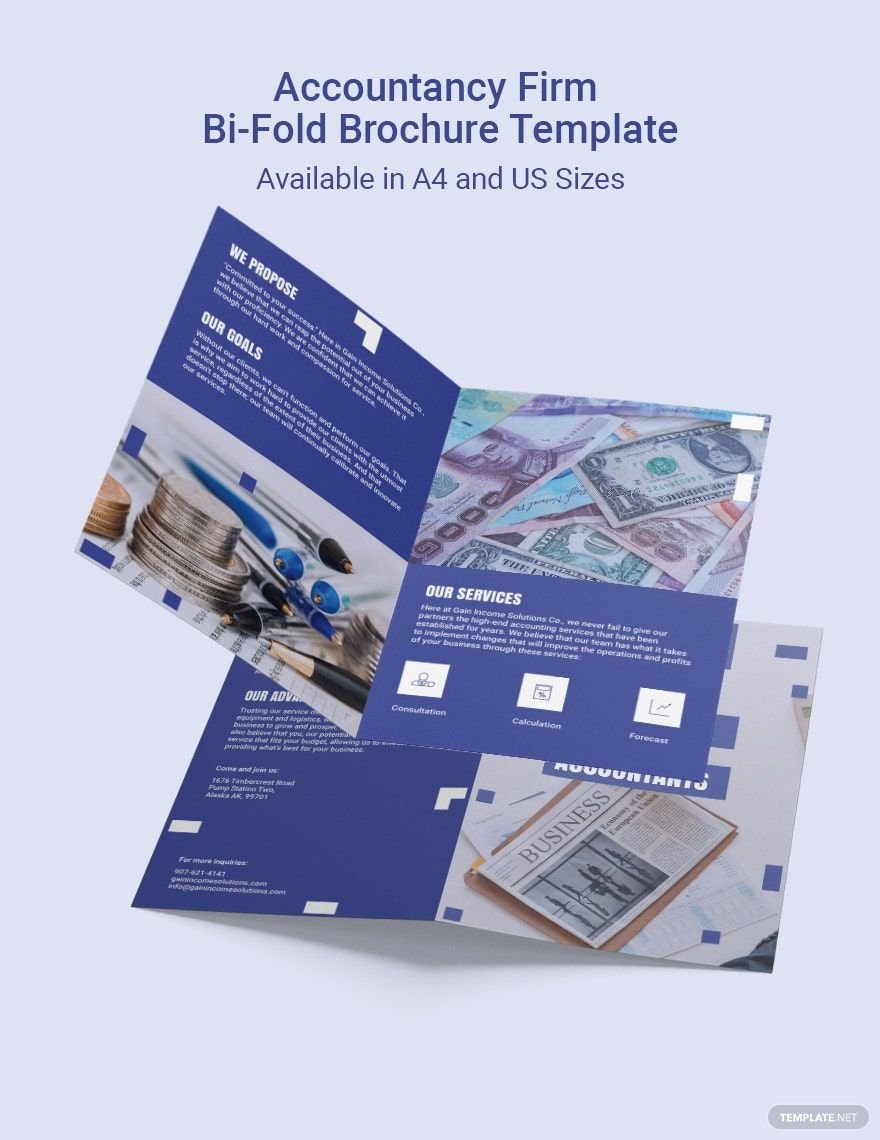Accountancy Firm Bi-Fold Brochure Template