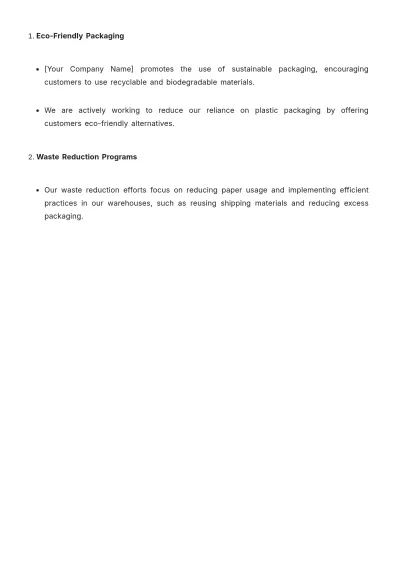 Free Shipping Company Guide Template to Edit Online