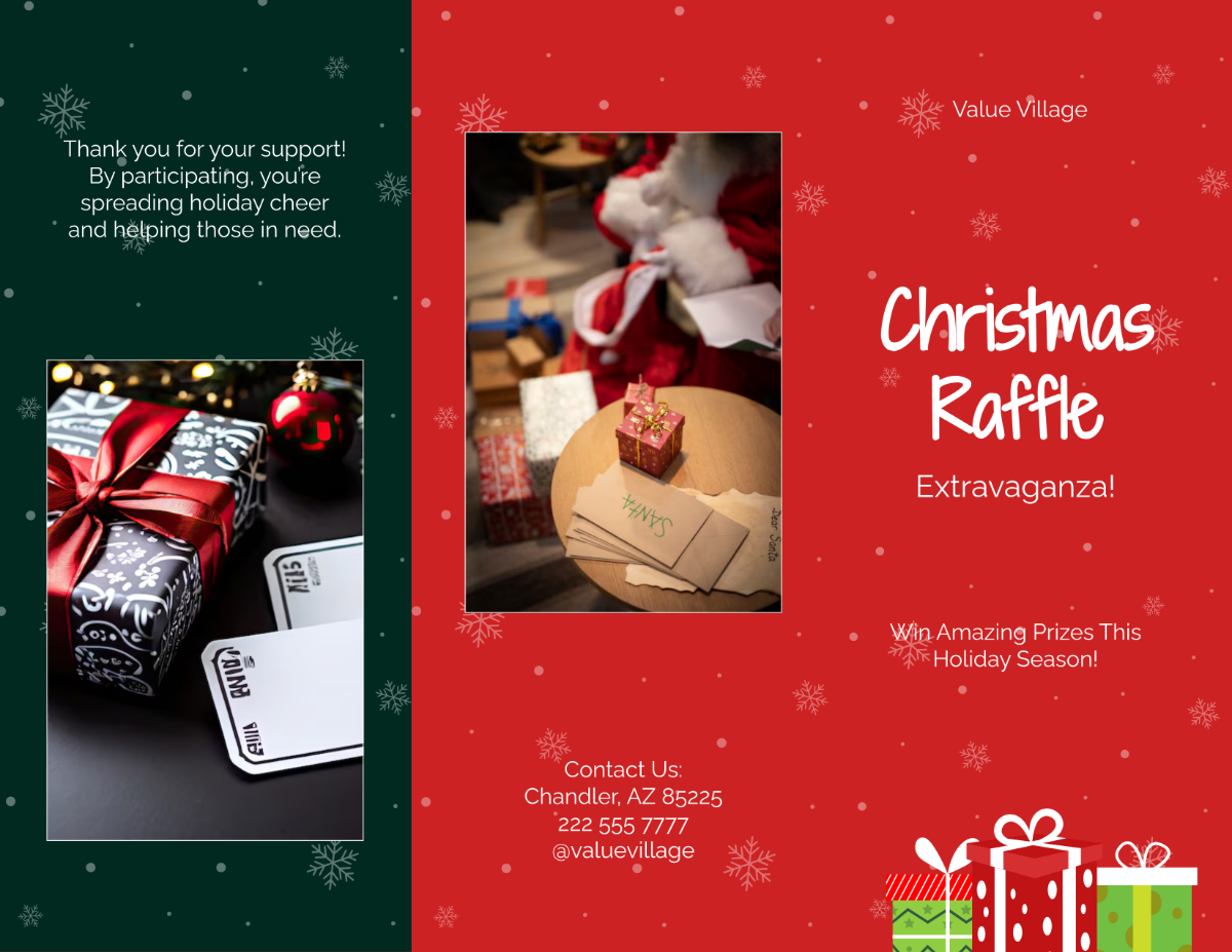 Christmas Raffle Brochure Template - Edit Online & Download