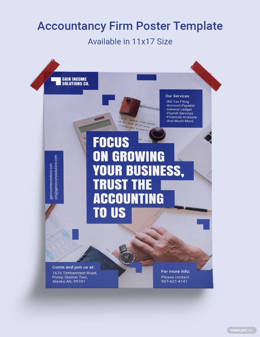 Free Accountancy Firm Poster Template
