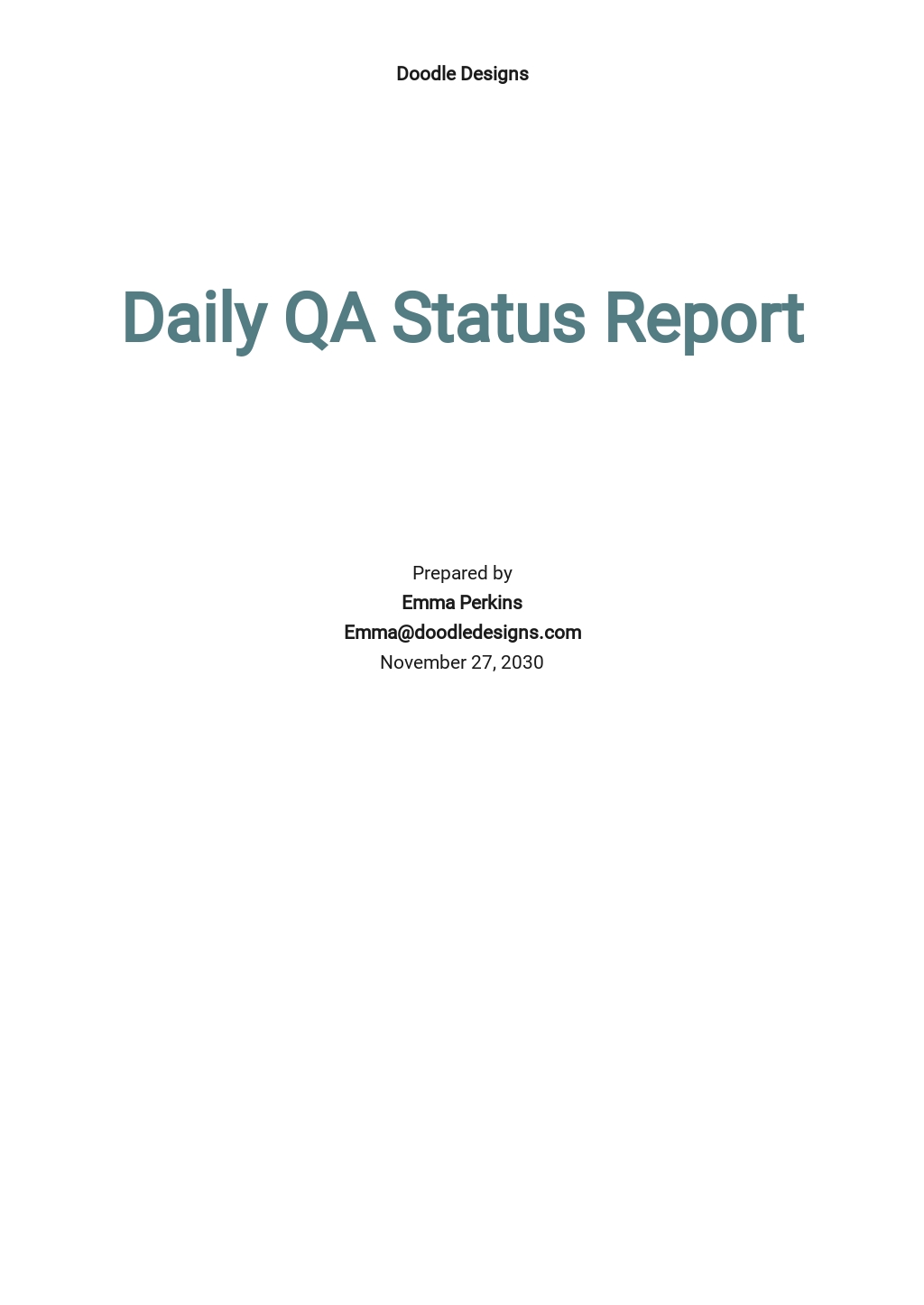 free-daily-qa-status-report-template