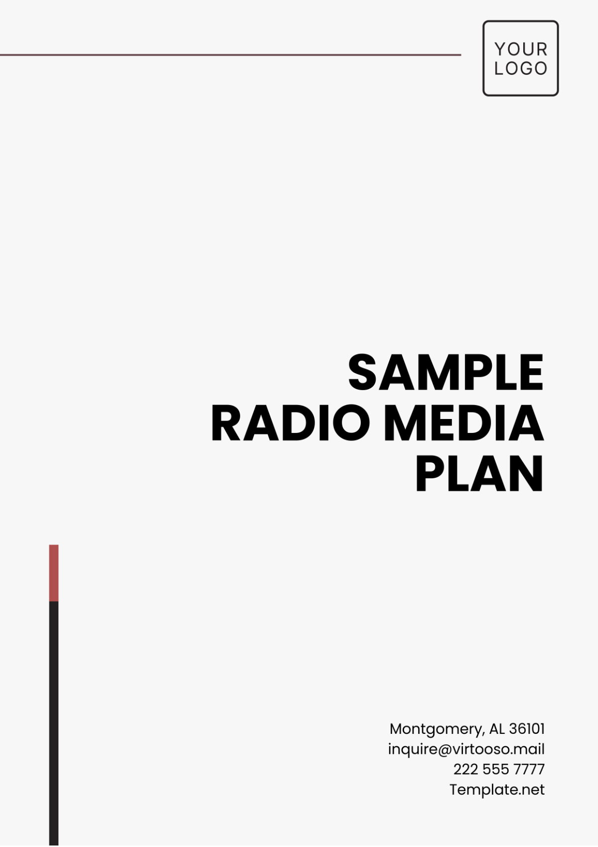 Sample Radio Media Plan Template