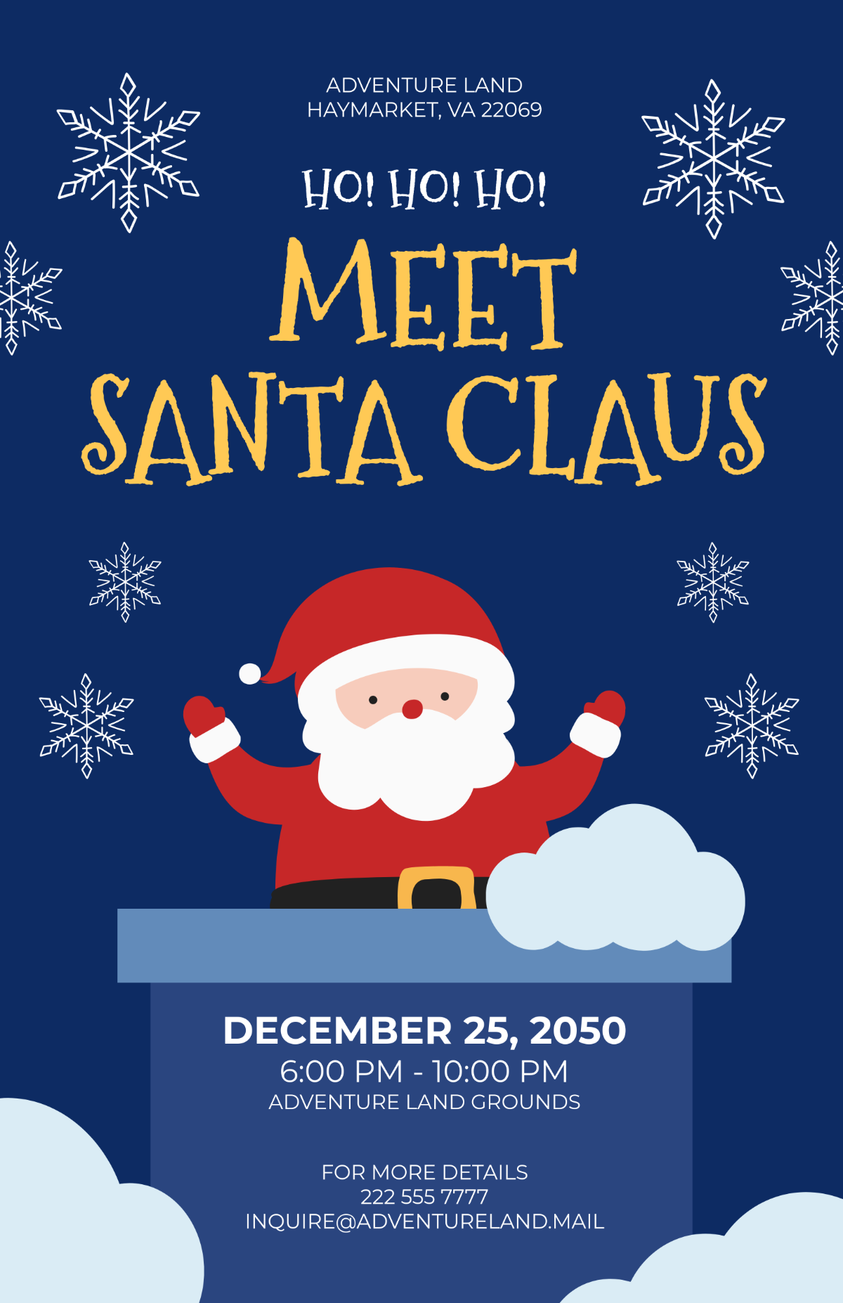 Santa Christmas Poster Template