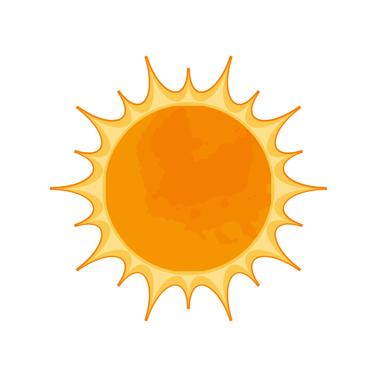 Free Realistic Sun Clipart Template