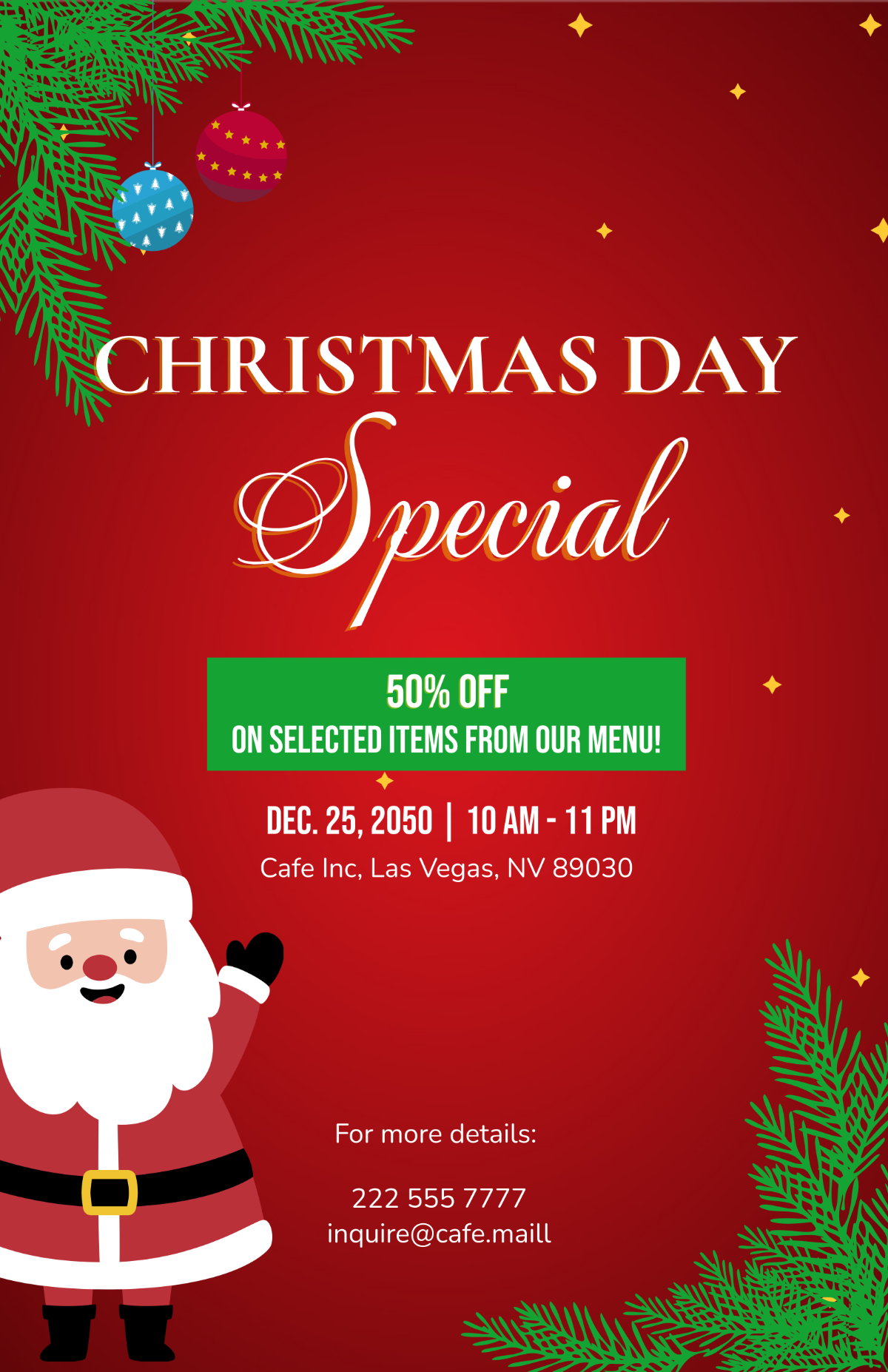 Custom Christmas Poster Template - Edit Online & Download