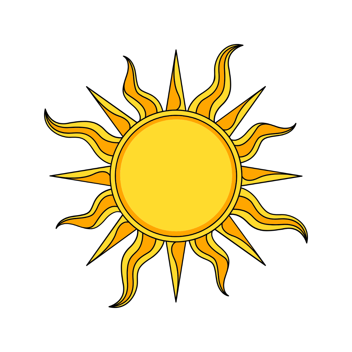 Vintage Sun Clipart - Edit Online | Template.net