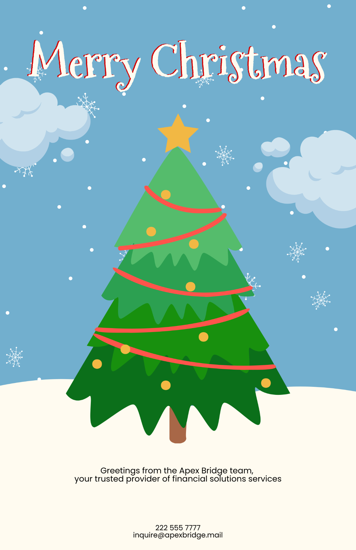 Colorful Christmas Tree Poster Template - Edit Online & Download