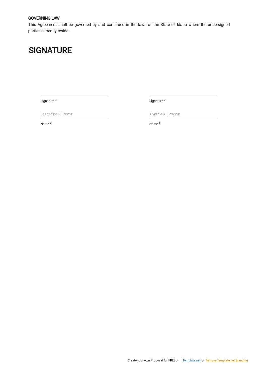 MSA (Master Service Agreement) Template in Google Docs, Word, Apple