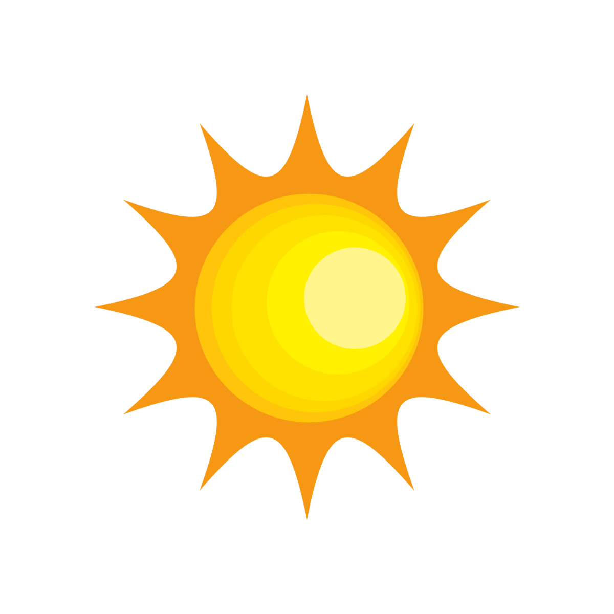 Free Shiny Sun Clipart Template