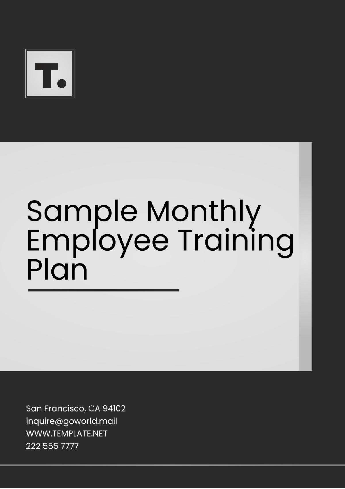 Sample Monthly Employee Training Plan Template - Edit Online & Download