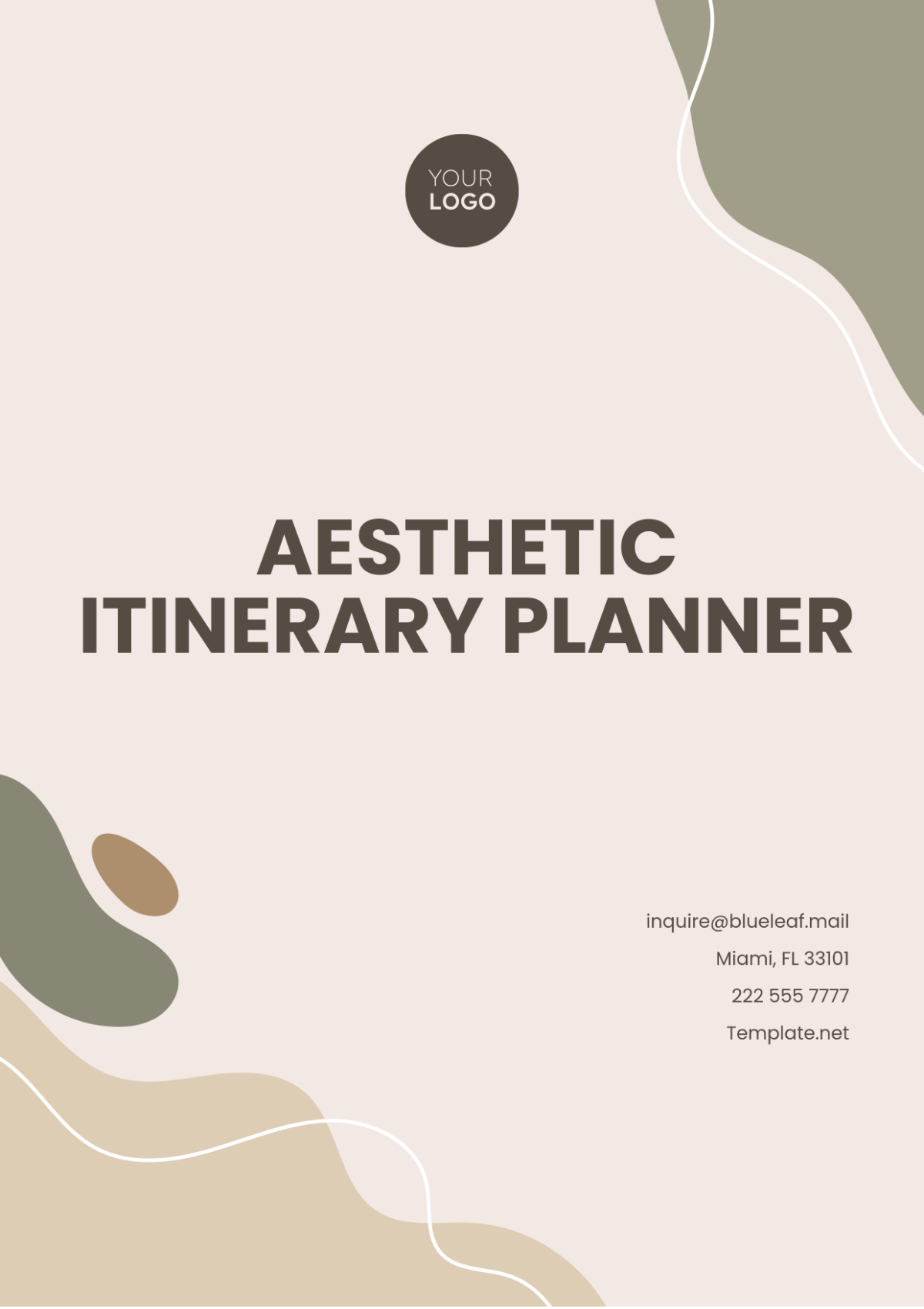 Aesthetic Itinerary Planner Template - Edit Online & Download