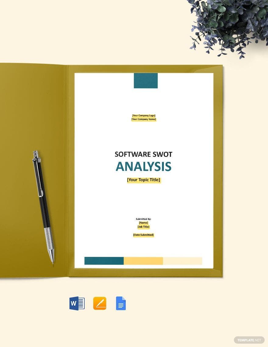 Simple Software SWOT Analysis Template