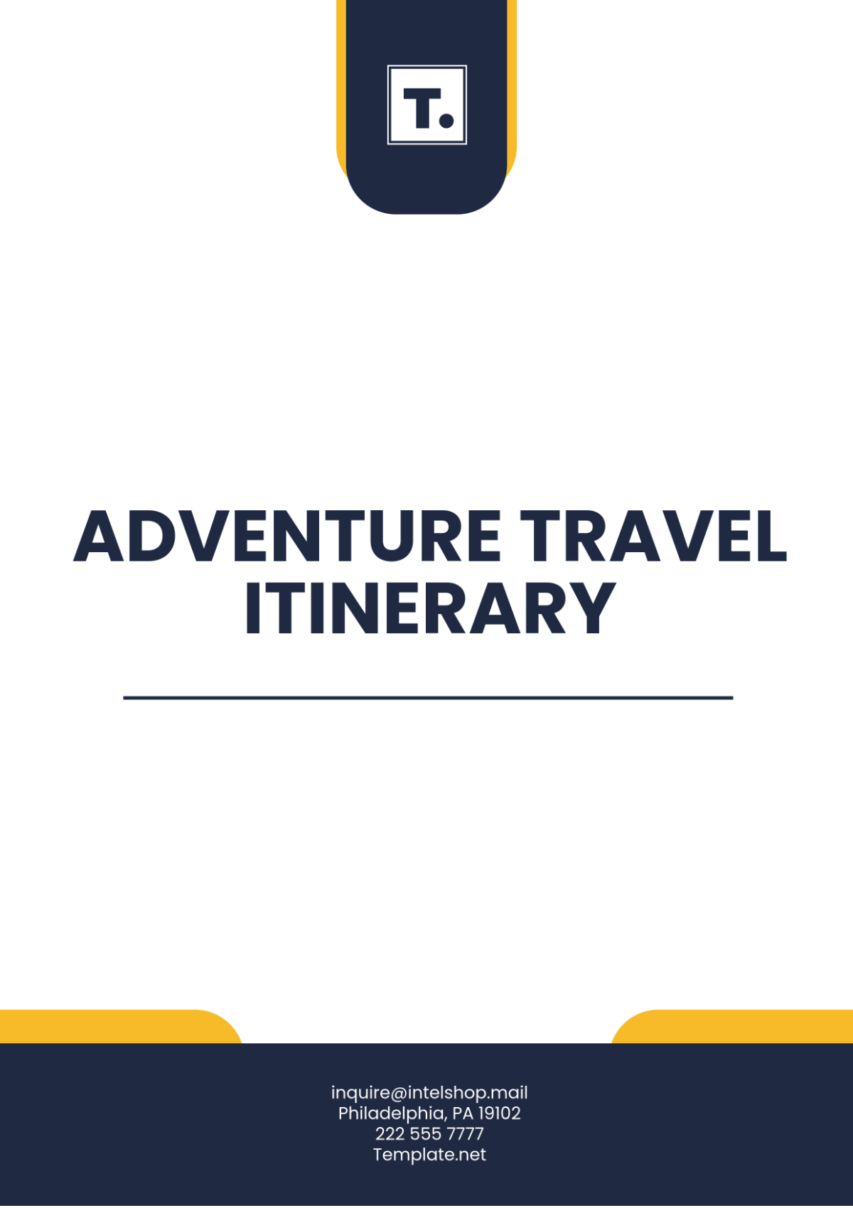 Adventure Travel Itinerary Template - Edit Online & Download