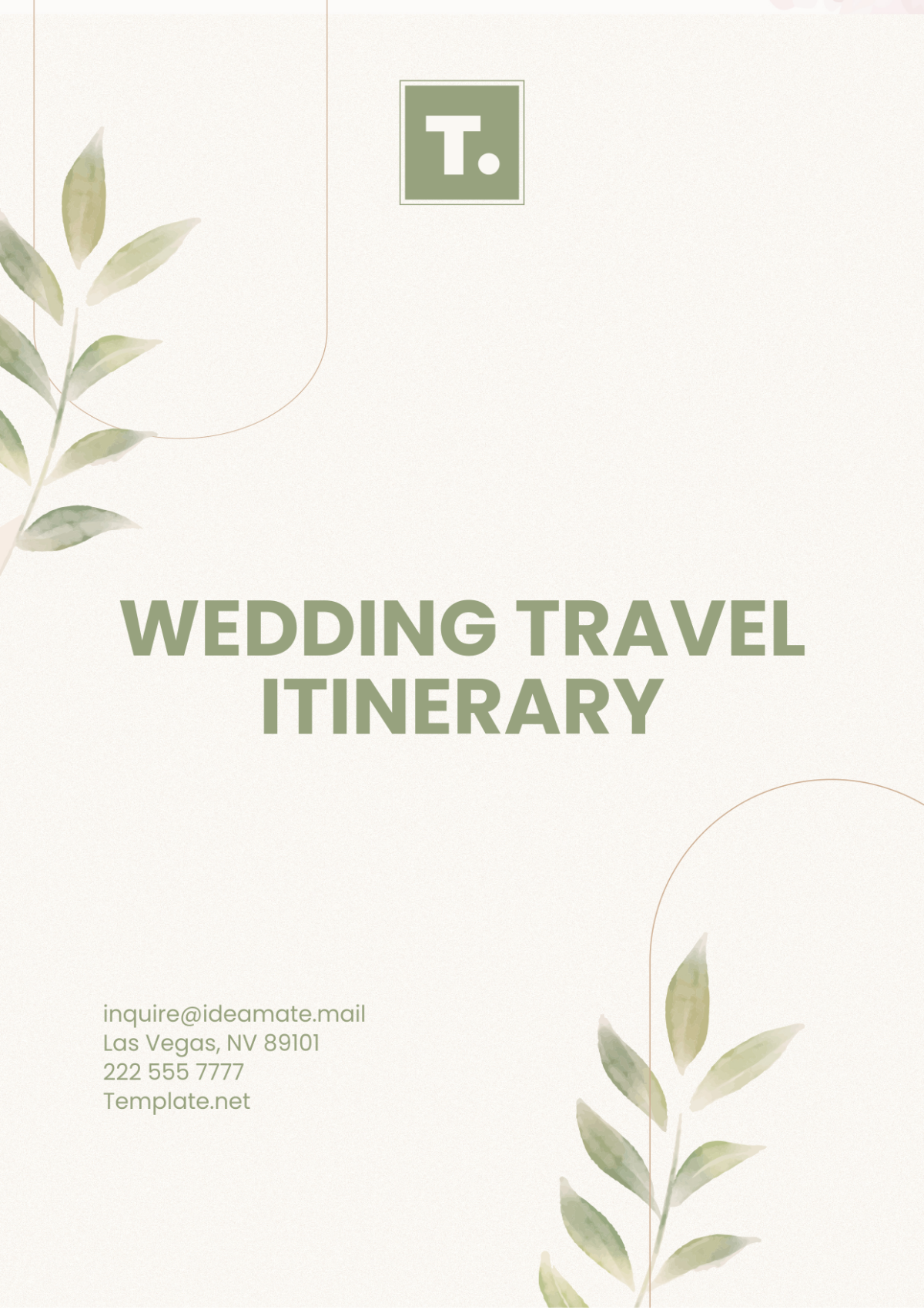 Wedding Travel Itinerary Template - Edit Online & Download