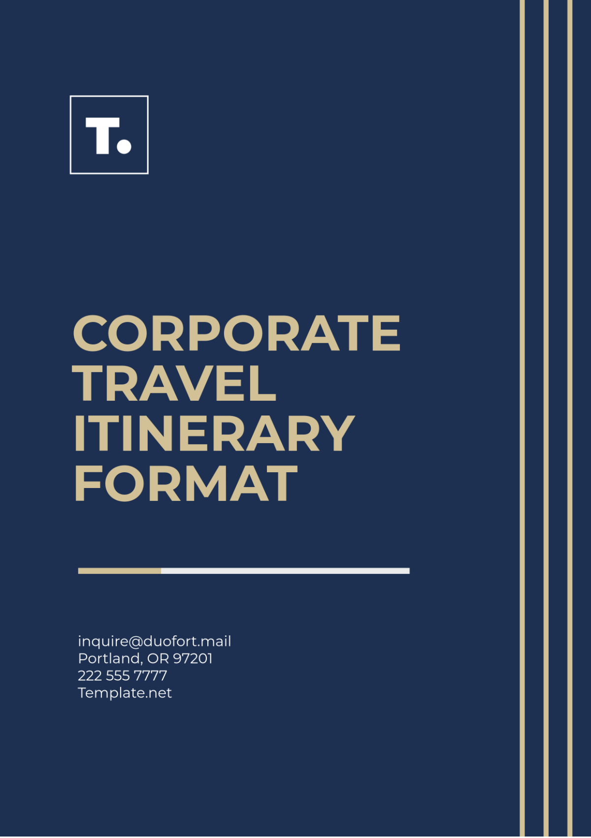 Corporate Travel Itinerary Format Template - Edit Online & Download