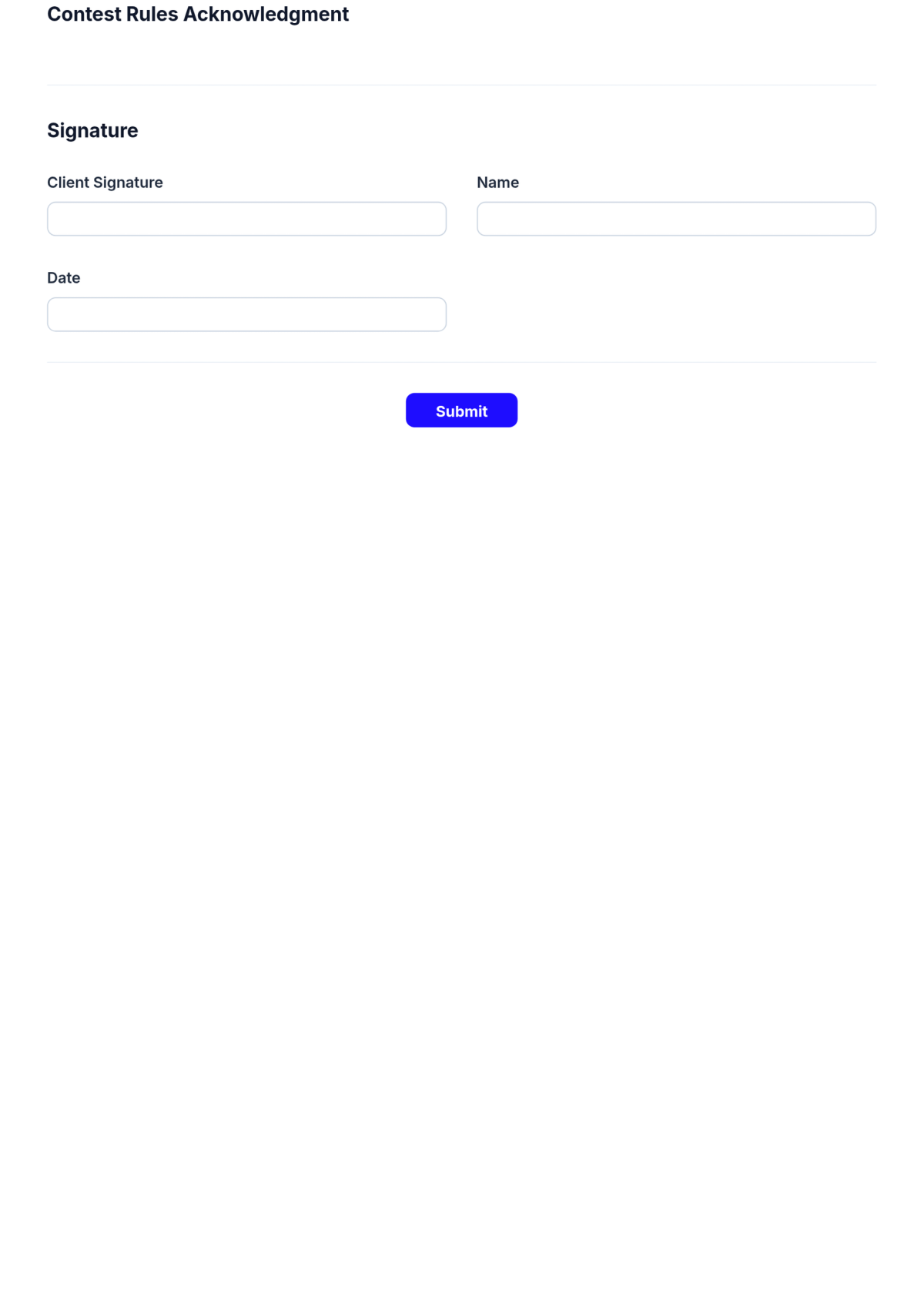 Free Poetry Contest Registration Form Template & AI Maker