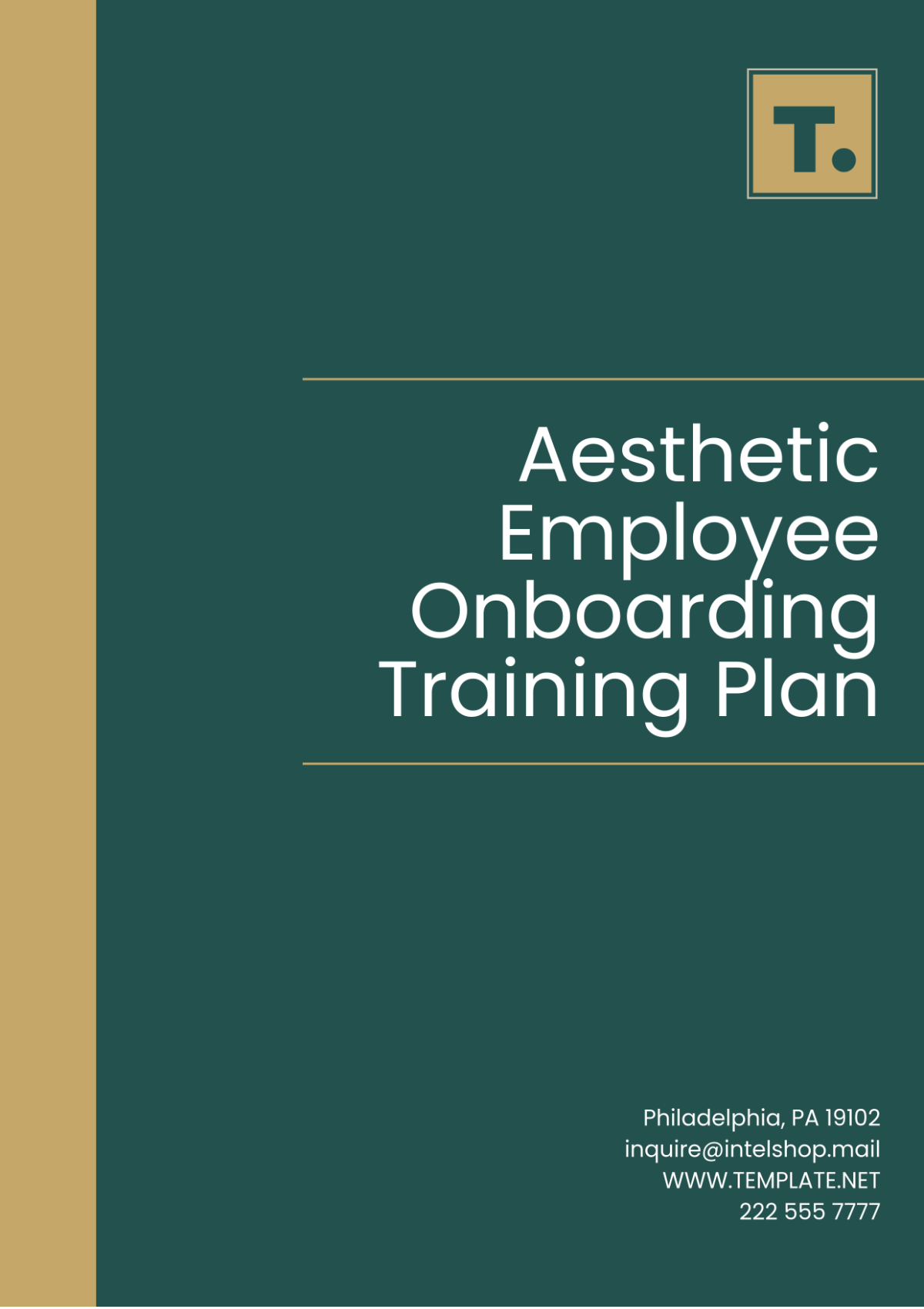 Aesthetic Employee Onboarding Training Plan Template - Edit Online & Download