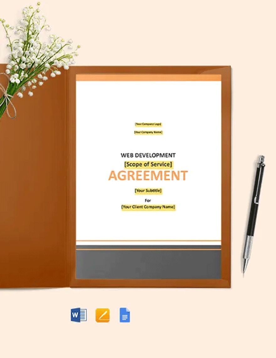 Basic Web Development Agreement Template