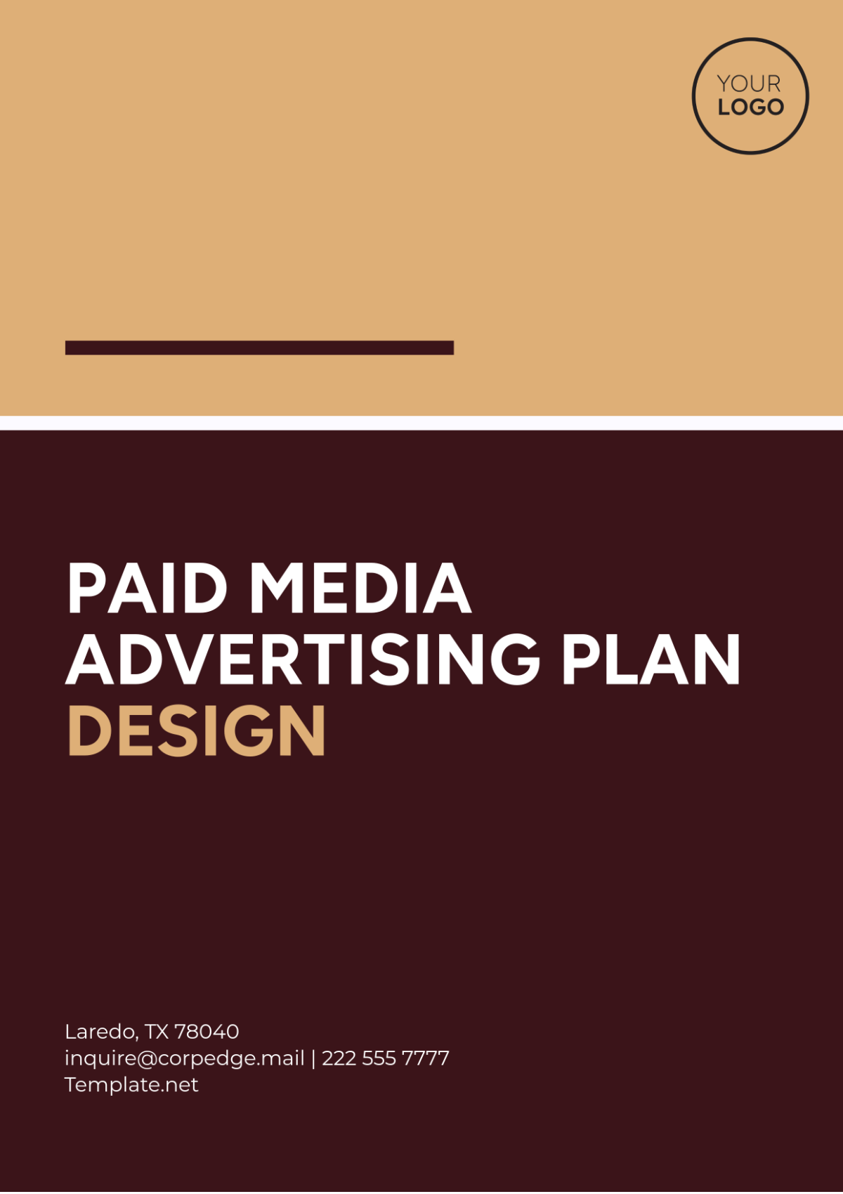 Paid Media Advertising Plan Design Template