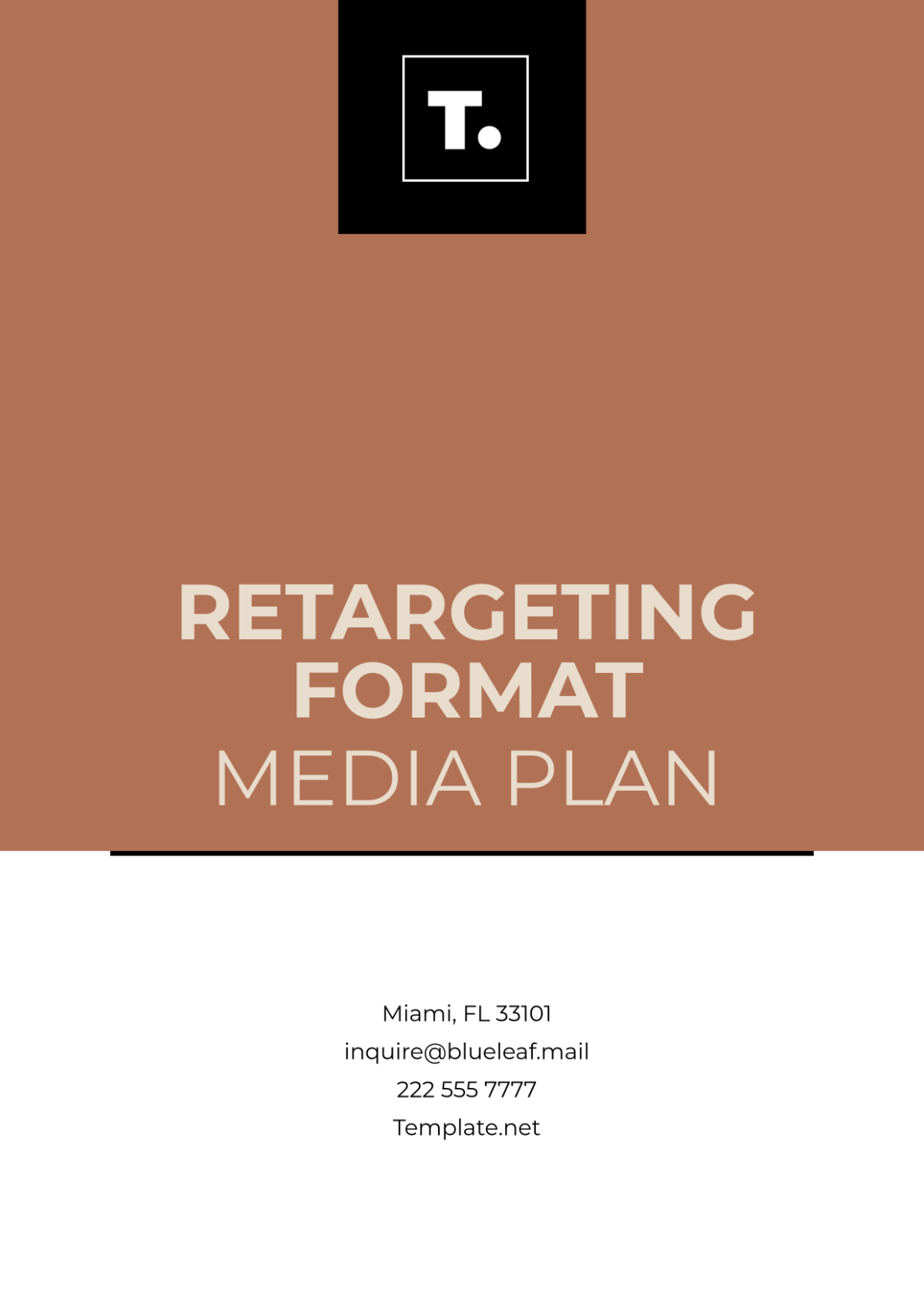 Retargeting Format Media Plan Template