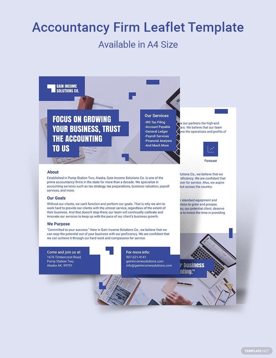 Free Accountancy Firm Leaflet Template