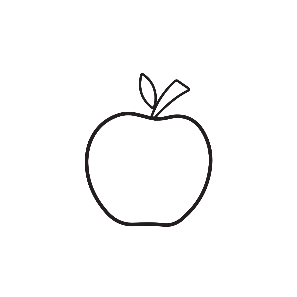 Apple Outline Clipart - Edit Online | Template.net