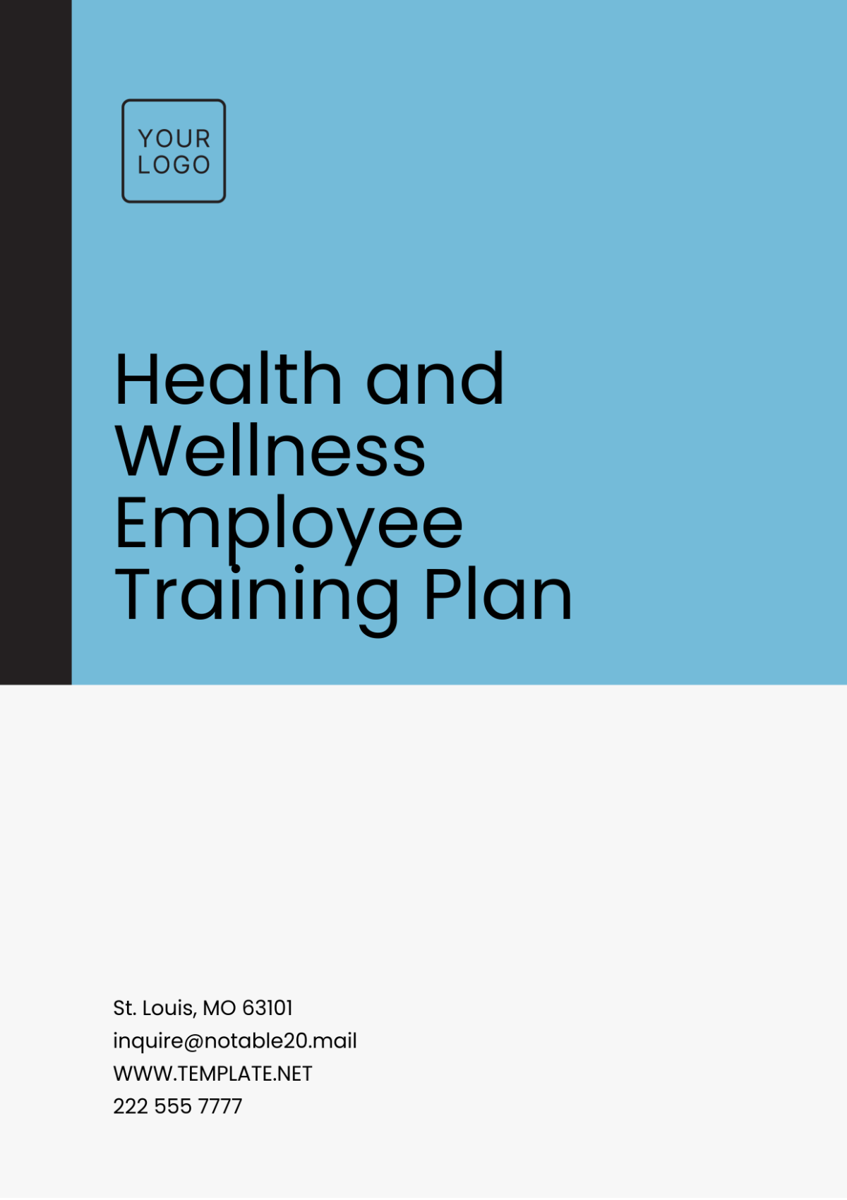 Health and Wellness Employee Training Plan Template - Edit Online & Download