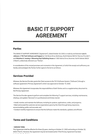 356  Basic Agreement Templates Free Downloads Template net