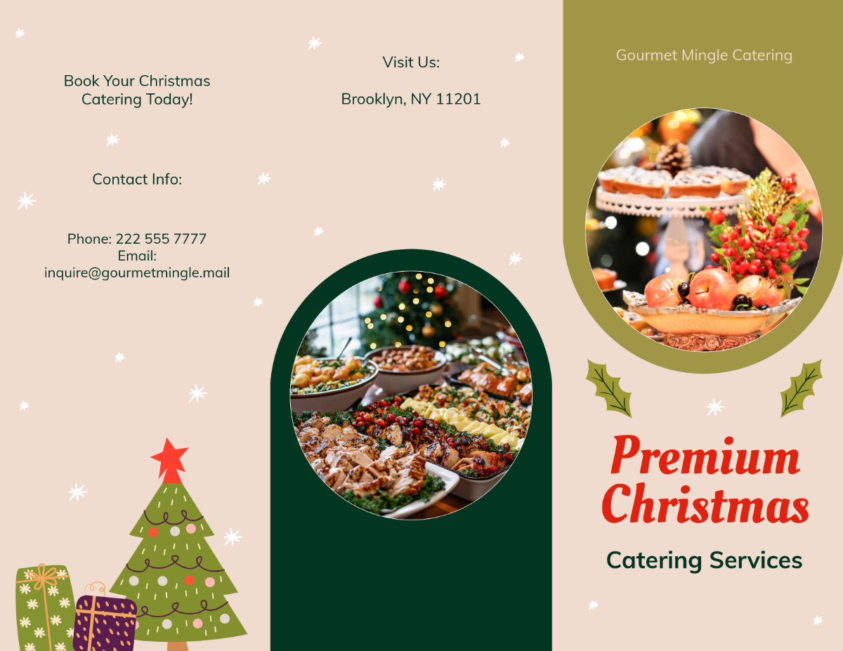 Christmas Catering Brochure Template - Edit Online & Download