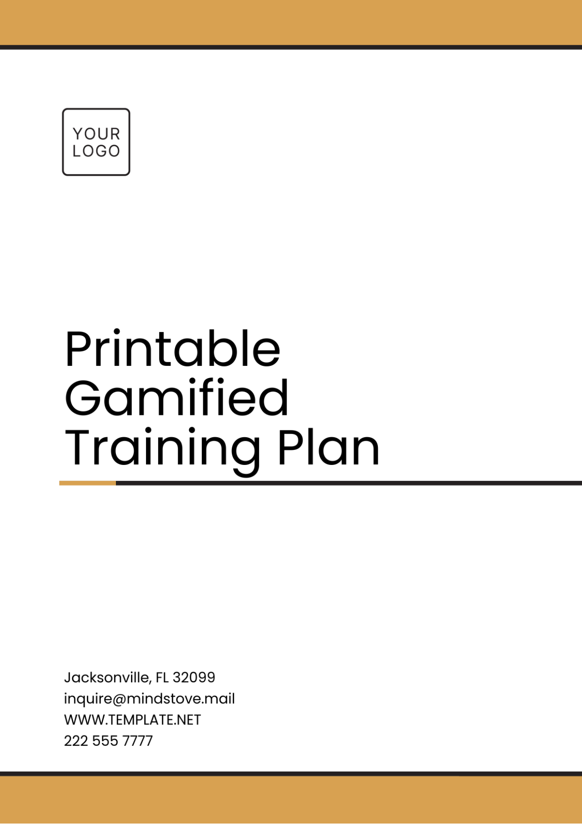 Printable Gamified Training Plan Template - Edit Online & Download