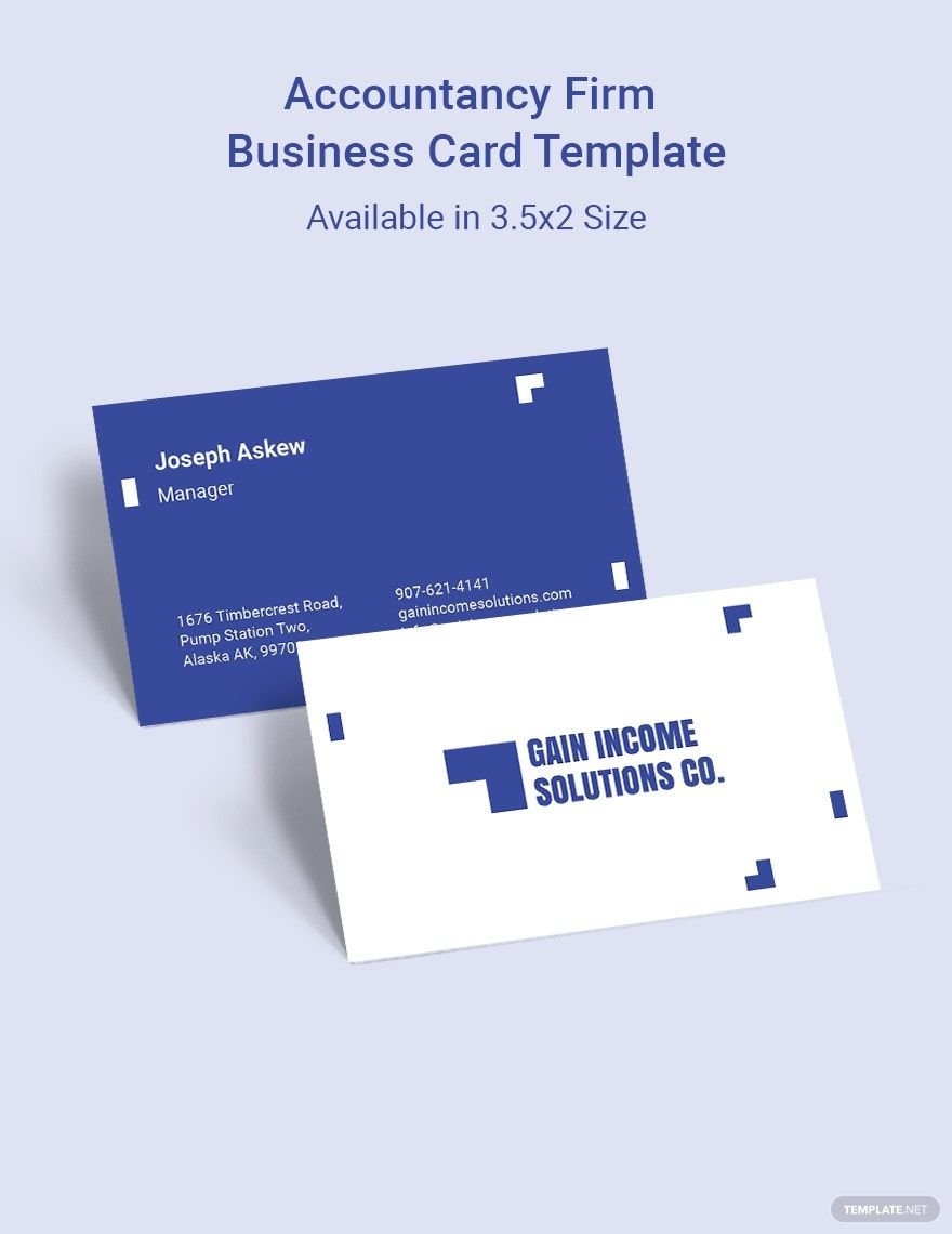 Accountancy Firm Business Card Template