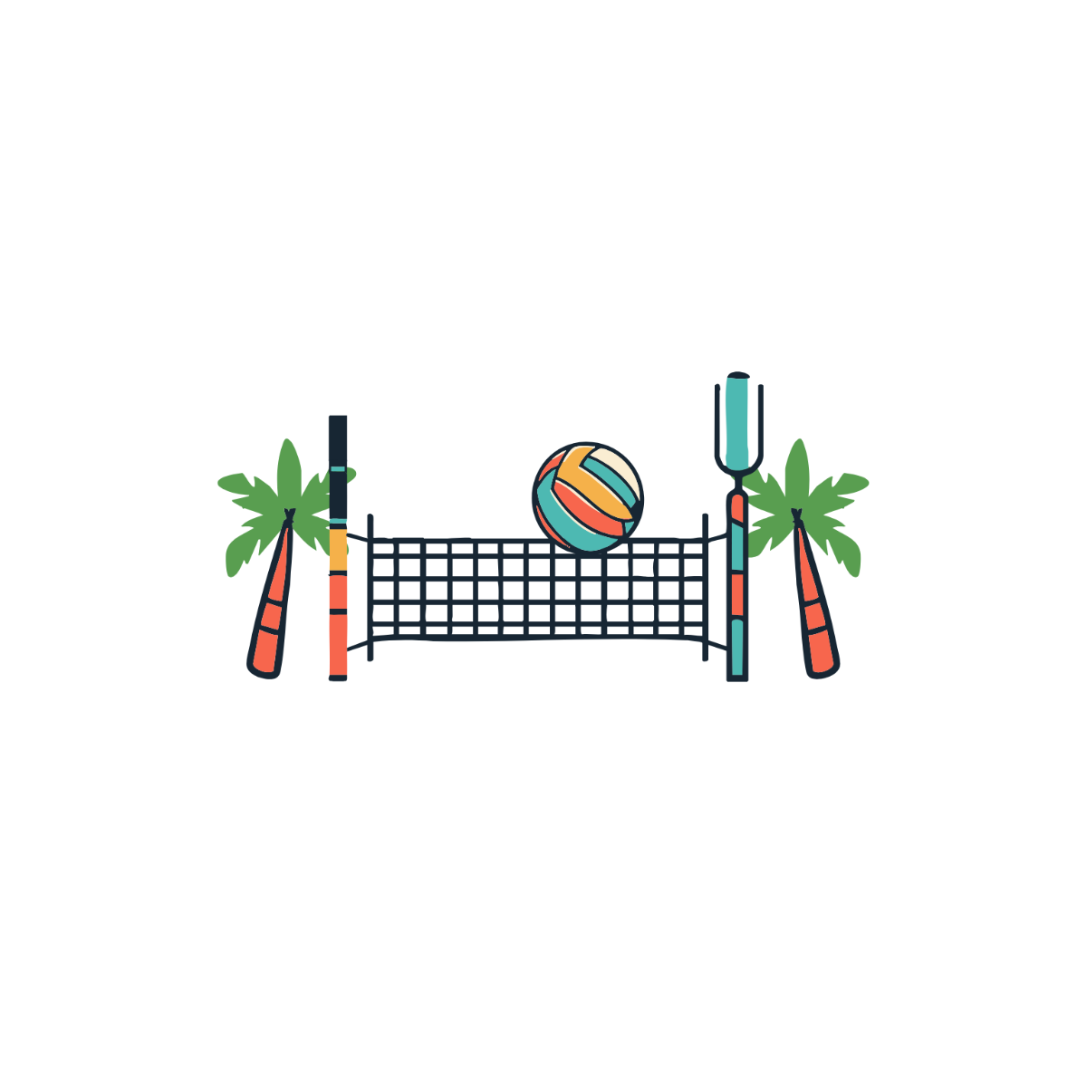 Free Summer Volleyball Clipart Template to Edit Online