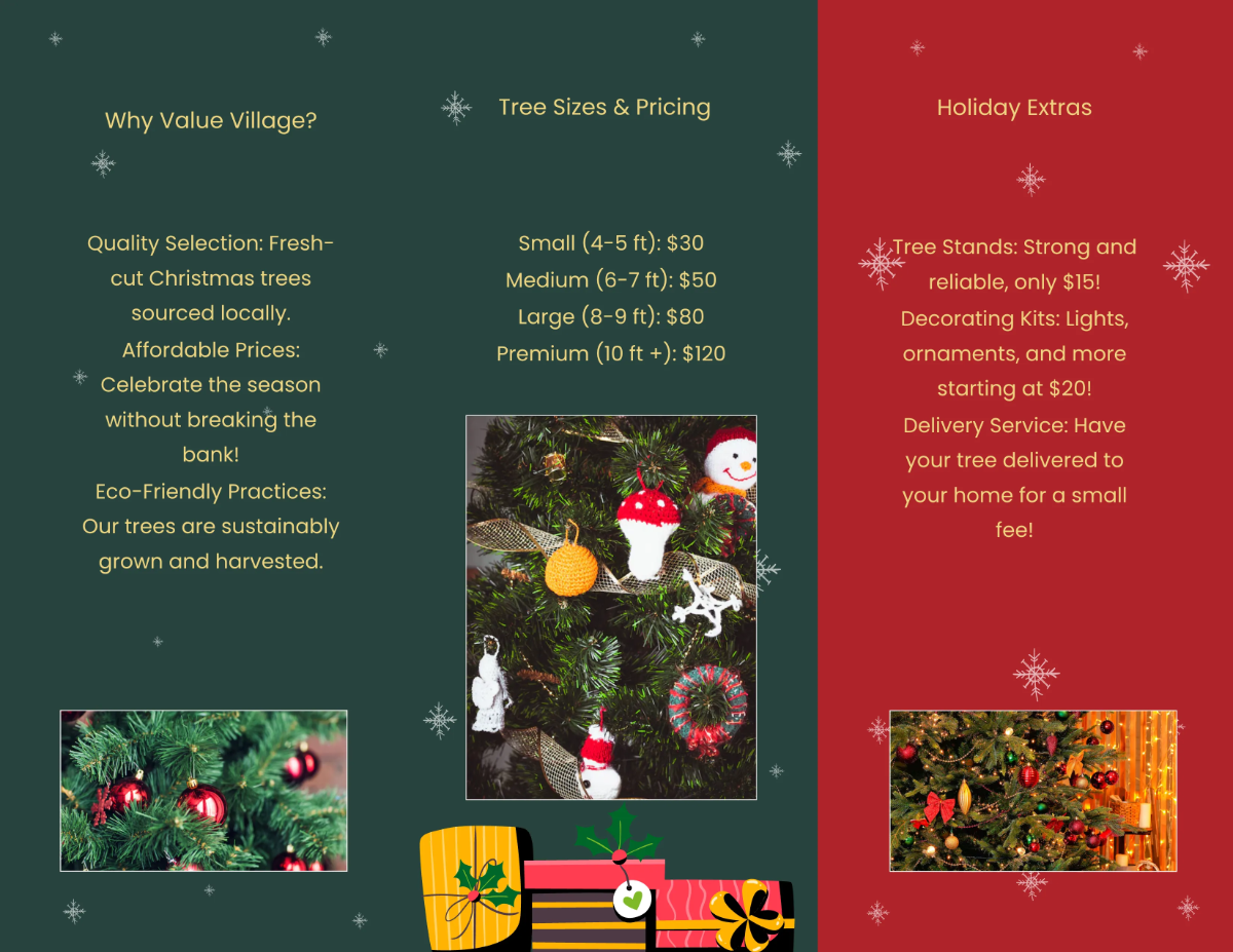 Free Christmas Tree Sale Brochure Template to Edit Online
