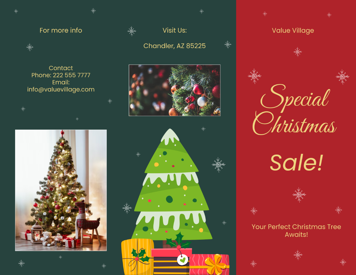 Christmas Tree Sale Brochure Template - Edit Online & Download