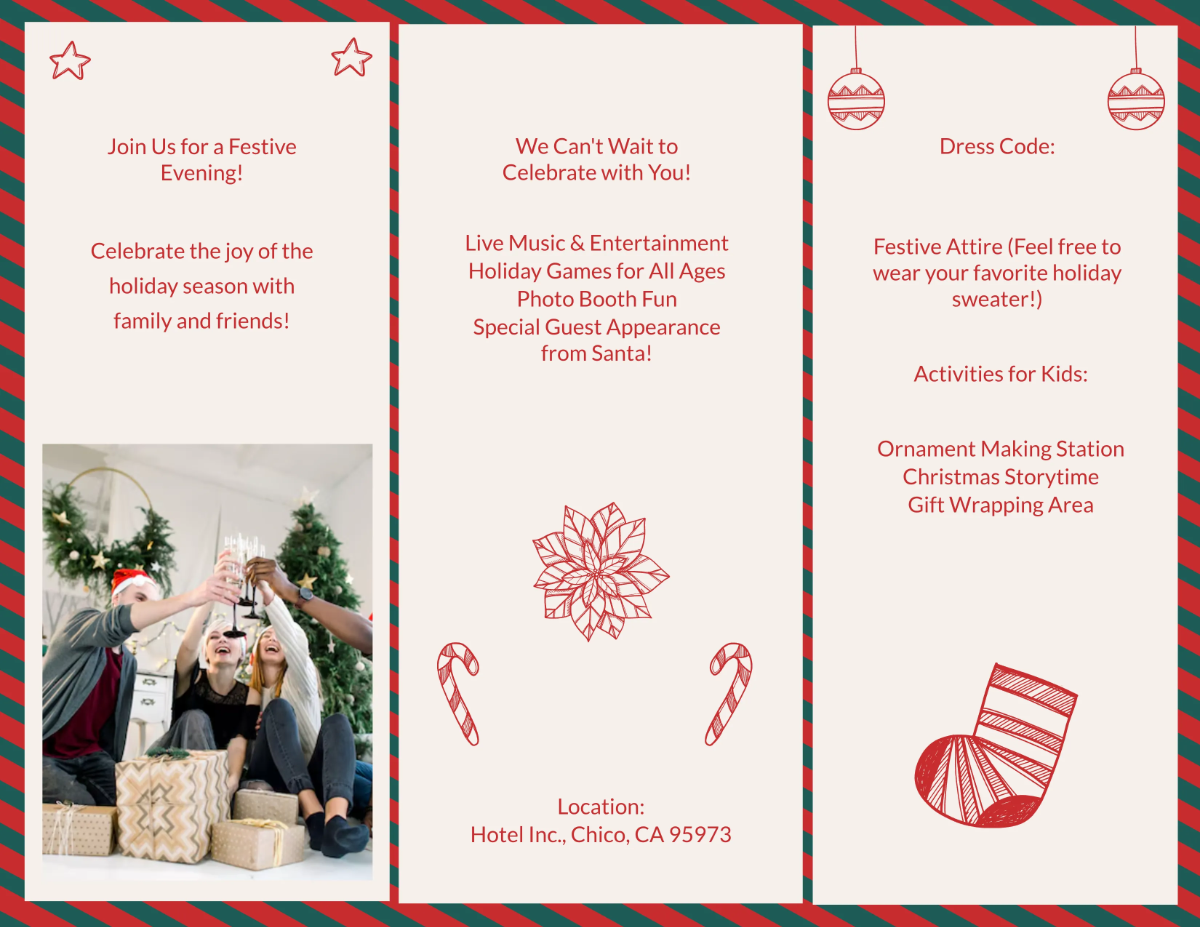 Free Christmas Invitation Brochure Template to Edit Online