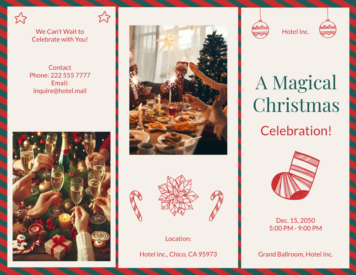 Christmas Invitation Brochure Template - Edit Online & Download