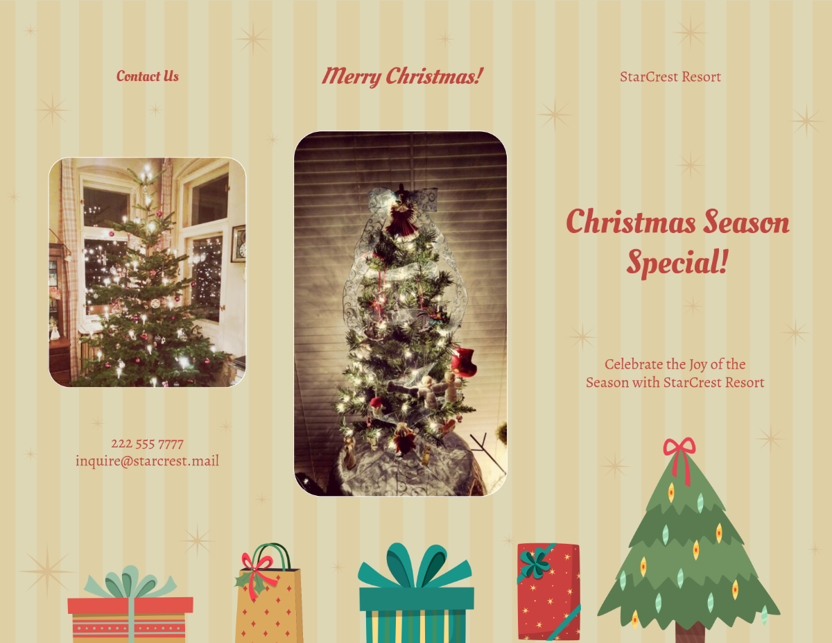 Vintage Christmas Brochure Template - Edit Online & Download