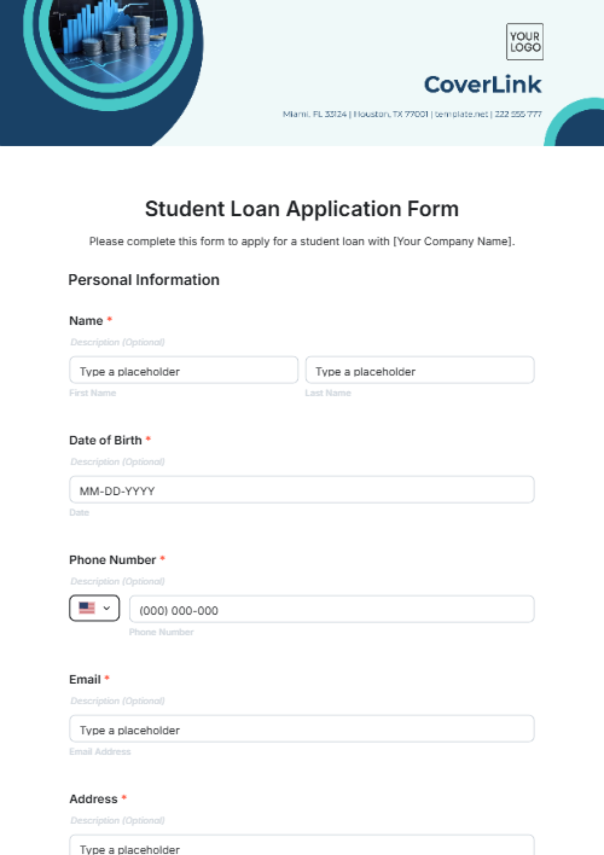 Student Loan Application Form Template - Edit Online & Download